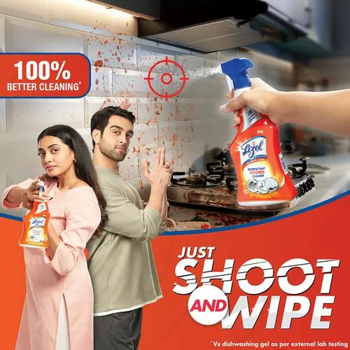 Lizol Disinfectant Kitchen Power Cleaner Liquid Spray - Orange 250 ml - Image 8