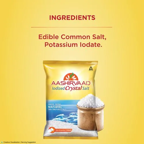 Aashirvaad Iodized Crystal Salt/Uppu 1 kg - Image 3