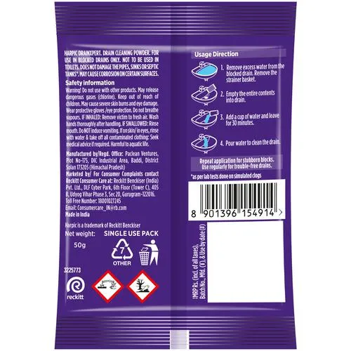 Harpic Drain Xpert Powder 50 g - Image 3