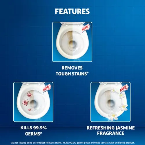 Harpic Disinfectant Toilet Cleaner Liquid - Joyful Jasmine 500 ml - Image 4