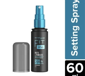 Maybelline New York Fit Me – Matte + Poreless Setting Spray 24H Oil-Control Formula, With Witch Hazel Transfer-proof 60 ml