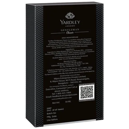 Yardley London Gentleman Classic Daily Wear Perfume for Men | Woody Notes 50 ml - Image 3