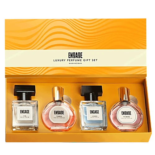 Engage Luxury Perfume Gift Set - For Men & Women Assorted Fragrances 1 pc (25 ml x 4 pcs)