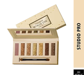 Chambor Studio Pro Eye Shadow Palette – Lightweight Long Lasting Easy To Blend 8.4 g 002 Metallic Eyes