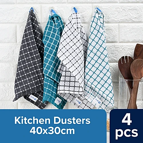 Home Kitchen Dusters - Pixel 40 x 30 cm Medium Pack Of 4