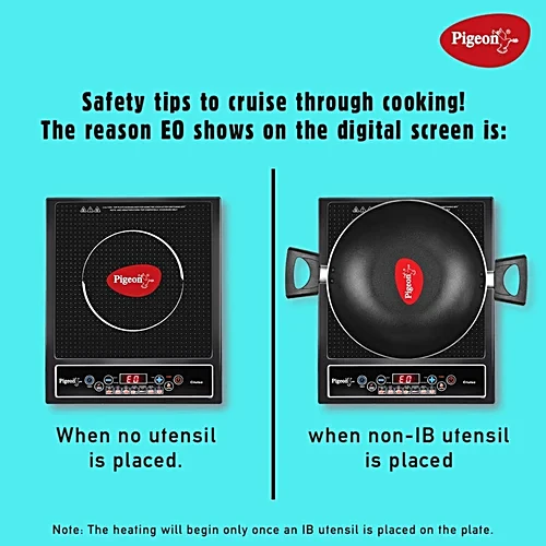 Pigeon by Stovekraft Cruise Induction Cooktop - With Crystal Glass 1800 Watt 7 Segments LED Display Auto Switch Off - Image 4
