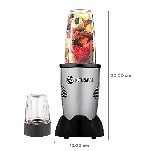 Nutrismart Nutriblend 500 Watt 2 Jars Mixer Grinder (22000 RPM Overload Protection Silver) - Image 3