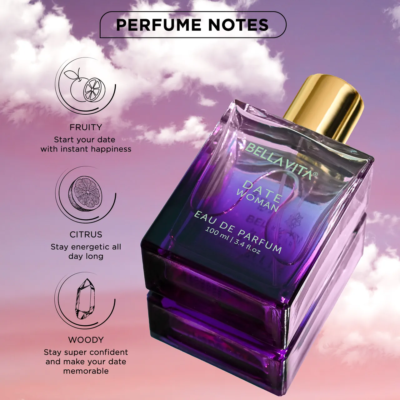 Bella Vita Organic Date EDP Perfume For Women 100 ml - Image 7