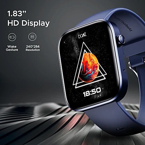 boAt Storm Call 2 Smartwatch - Dark Blue 4.64 cm - Image 10