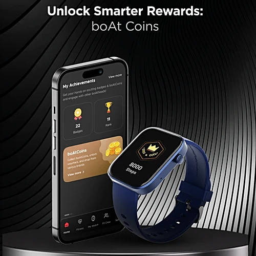boAt Storm Call 2 Smartwatch - Dark Blue 4.64 cm - Image 4