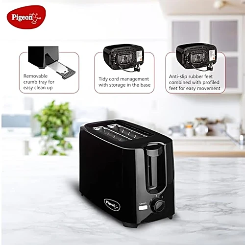 Slice Auto Pop Up Toaster - 750 Watt Black - Image 3