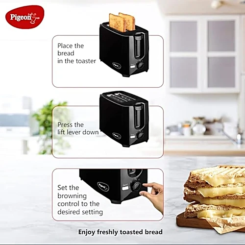 Slice Auto Pop Up Toaster - 750 Watt Black - Image 5