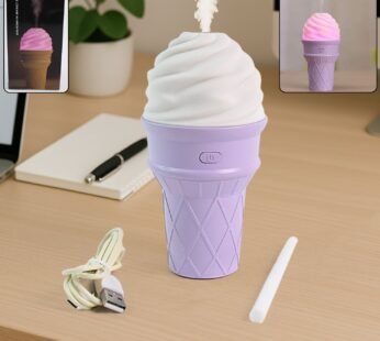 Ice Cream Cone Shape Air Freshener Humidifier (1Pc / Purple )