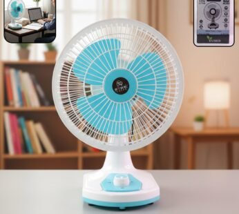 12V DC Table Fan with Adjustable Speed Control and High Speed Airflow (Adapter Not Include)