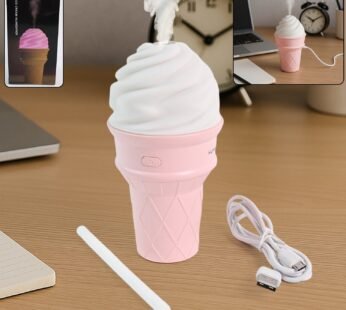 Ice Cream Cone Shape Air Freshener Humidifier (1Pc / Pink)