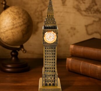Big Ben London Clock Tower Miniature Metal Statue – Elegant Home Decor Gift