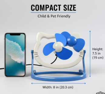 USB Mini Fan: Cute, Quiet & Portable Desk Buddy (Battery Not Included)