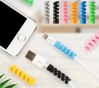 4 in 1 Silicone Cable Protector – Self-Adhesive Desk Organizer & Wire Saver