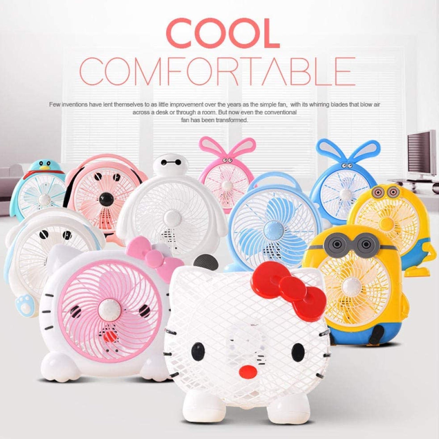plastic cute mini electric usb fan desk fan for children ( Battery Not Include) - Image 3