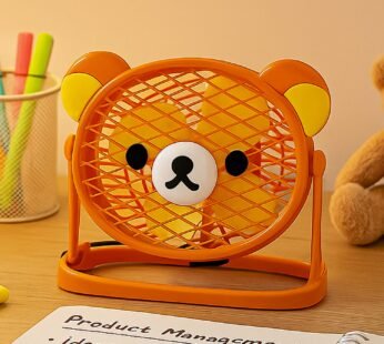 Stylish & Silent: Teddy Bear USB Fan for Any Space – Adjustable Cooling!