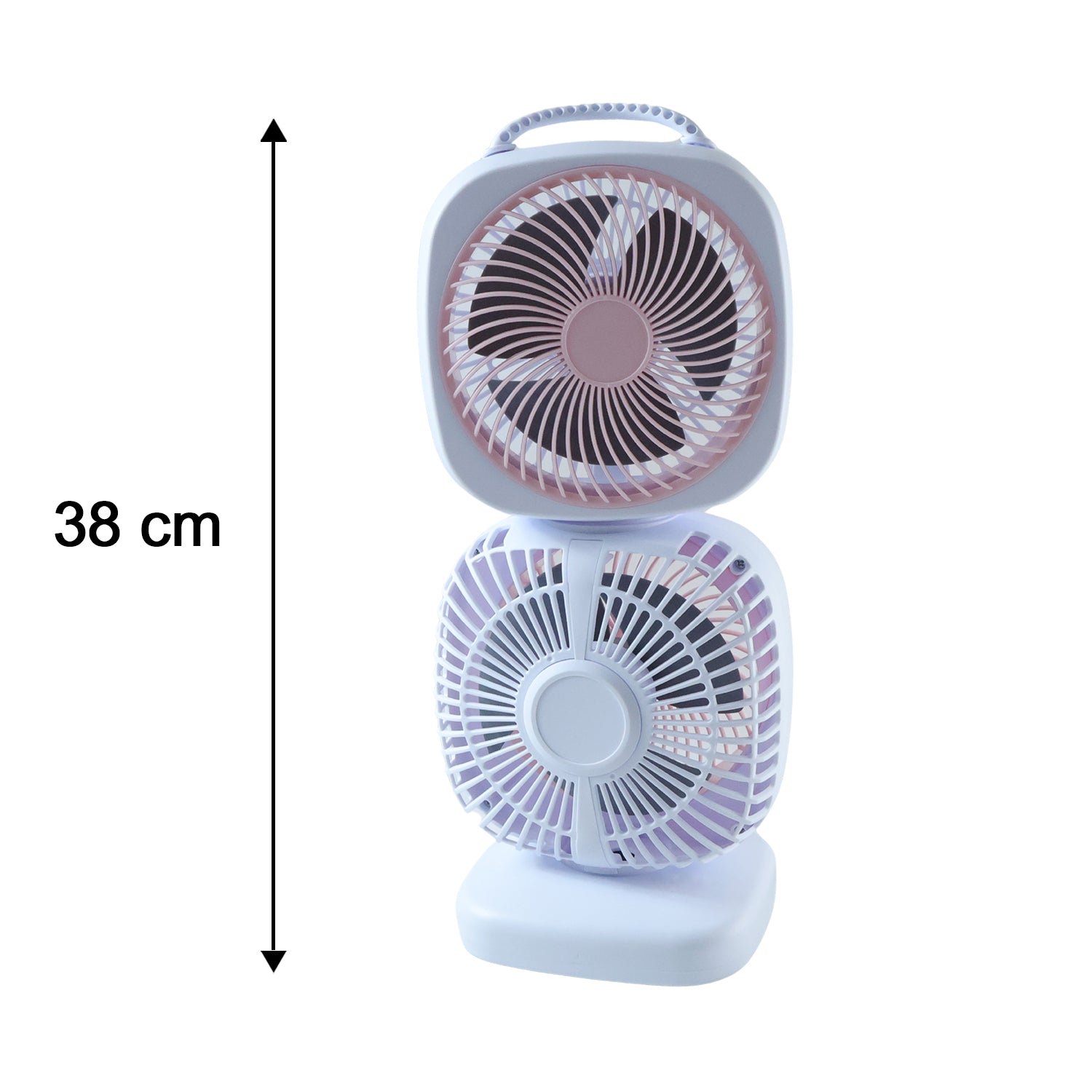 Portable Dual Head USB Rechargeable Table Fan (1 Pc) - Image 6