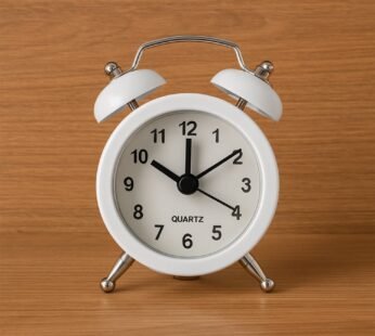 Small Twin-Bell Analog Alarm Clock – (1 Pc)