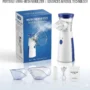 Portable handheld nebulizer JSL-W302 with adult and child masks for respiratory relief.